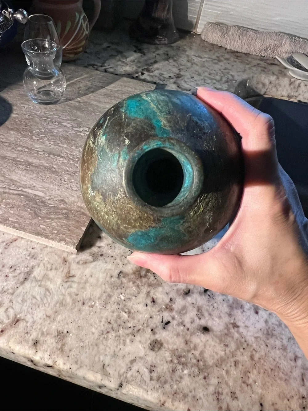 Vintage/Antique Rustic Patina Japan Bronze Vase - Price is Firm